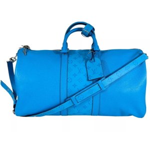 Louis Vuitton Keepall 50 Blue Bandolier Tiagarmara 2020 Nice Duffle Travel